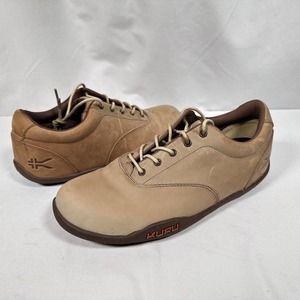 Kuru Mens 9 Brown Leather Gravel Lo Shoes Comfort Walking Shoe Lace Up